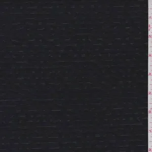 1 3/4 YD PC-Black Botanical Burnout Activewear Fabric