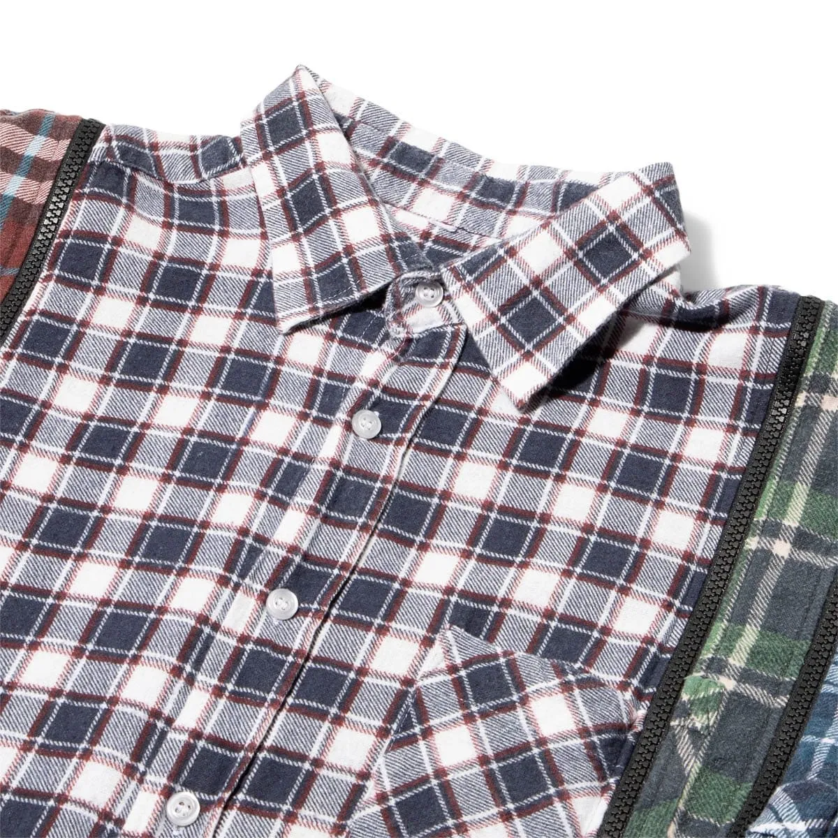 7 CUTS ZIPPED WIDE FLANNEL SHIRT SS21 17