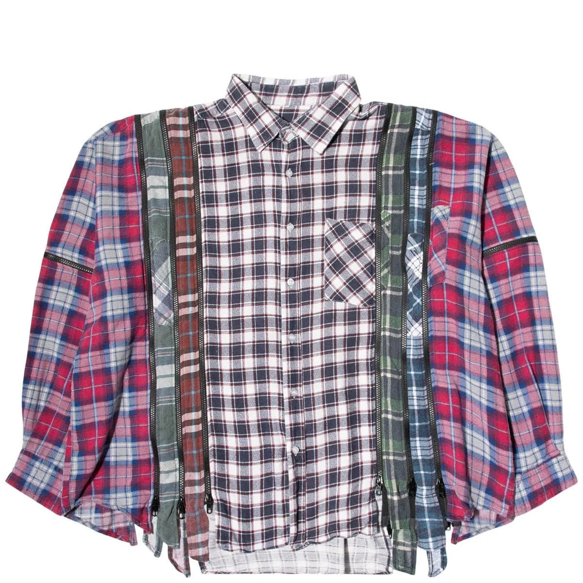 7 CUTS ZIPPED WIDE FLANNEL SHIRT SS21 17