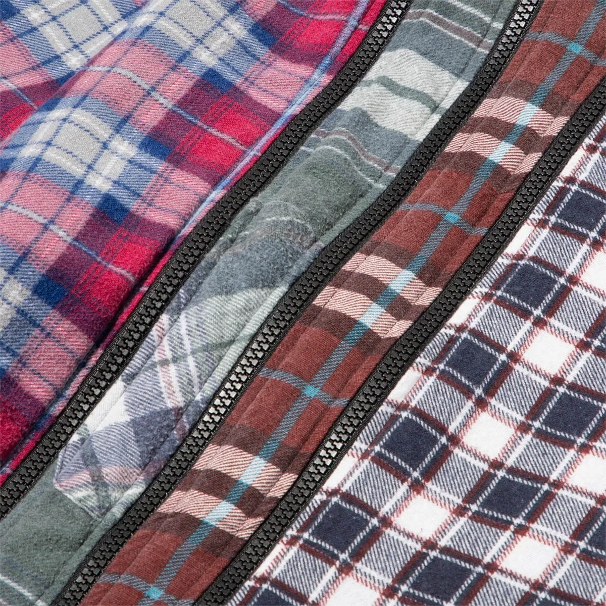 7 CUTS ZIPPED WIDE FLANNEL SHIRT SS21 17