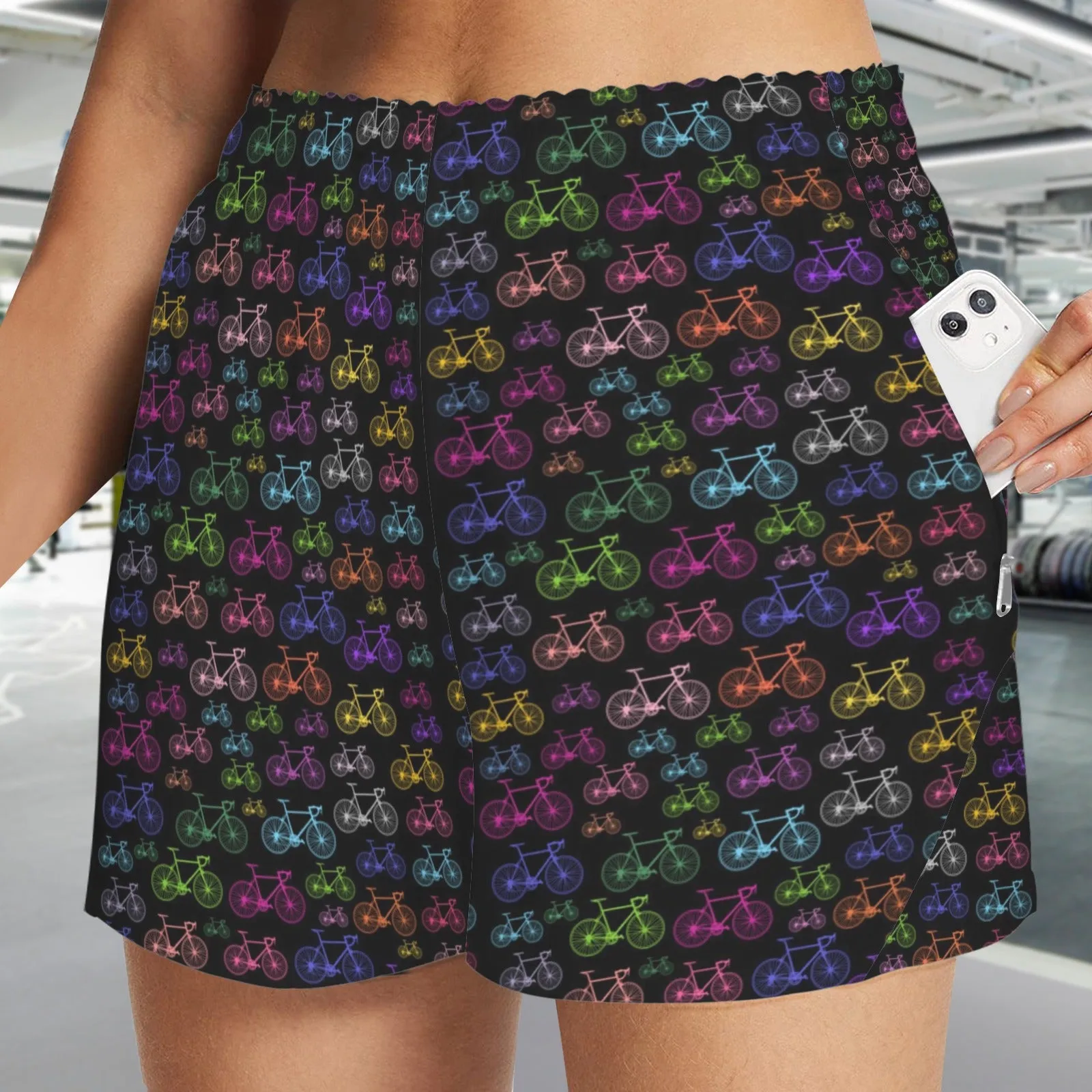 Bicycles Black Zip Pocket Shorts up to 5 XL (FWS)