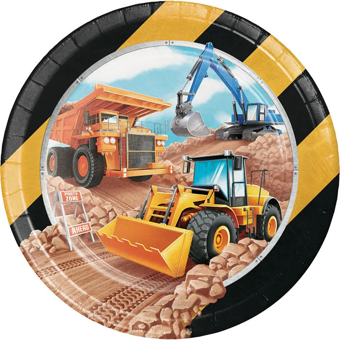 Big Dig Construction Paper Plates (8/Pkg)