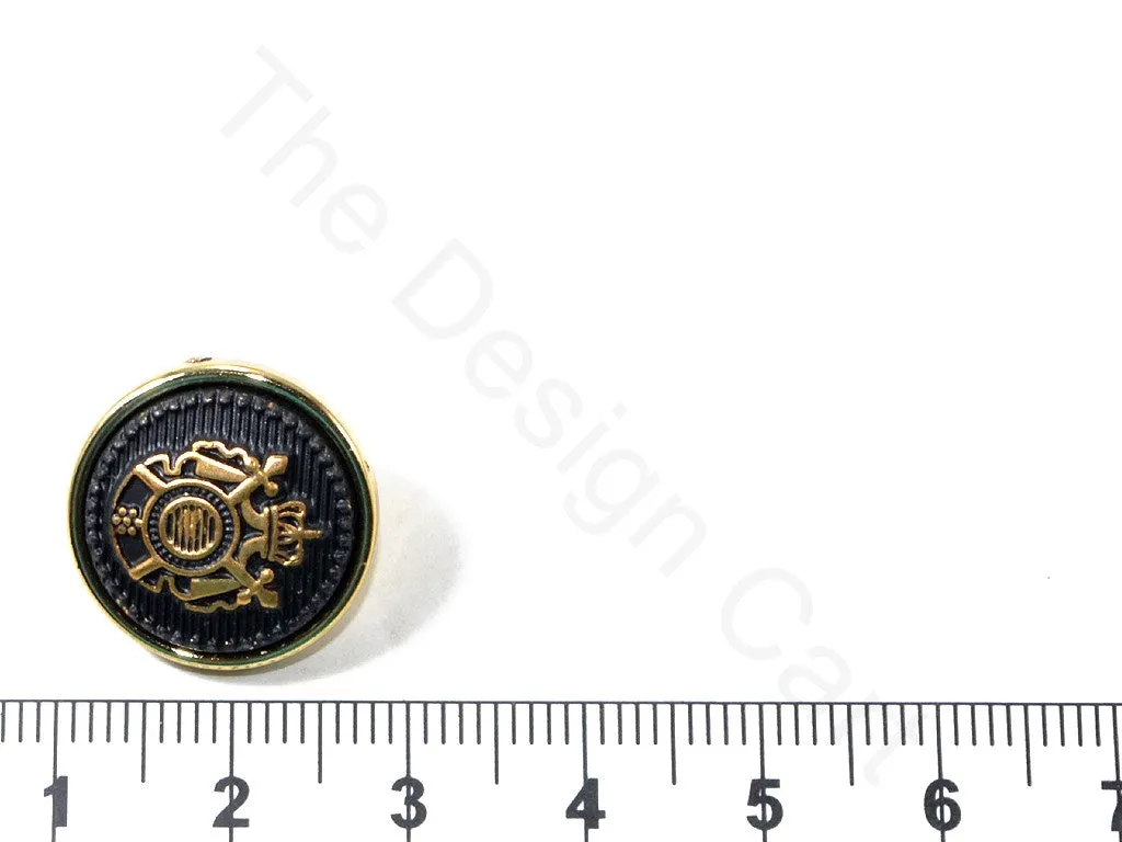 Black Golden Swords Acrylic Coat Buttons