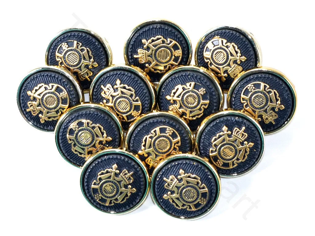 Black Golden Swords Acrylic Coat Buttons