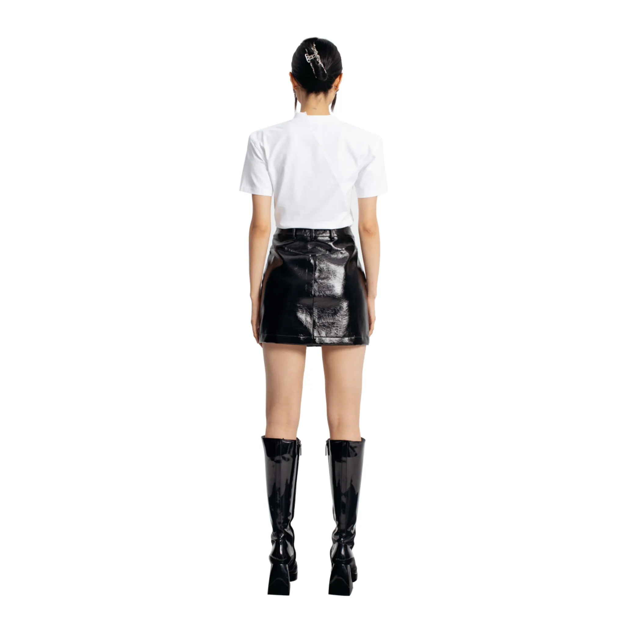 Black Patent Leather Skirt