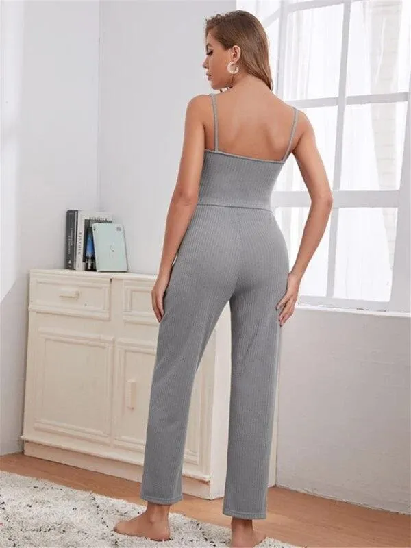 Cozy Elegance Women's Waffle Knit Lounge Set - Premium Comfort Wear