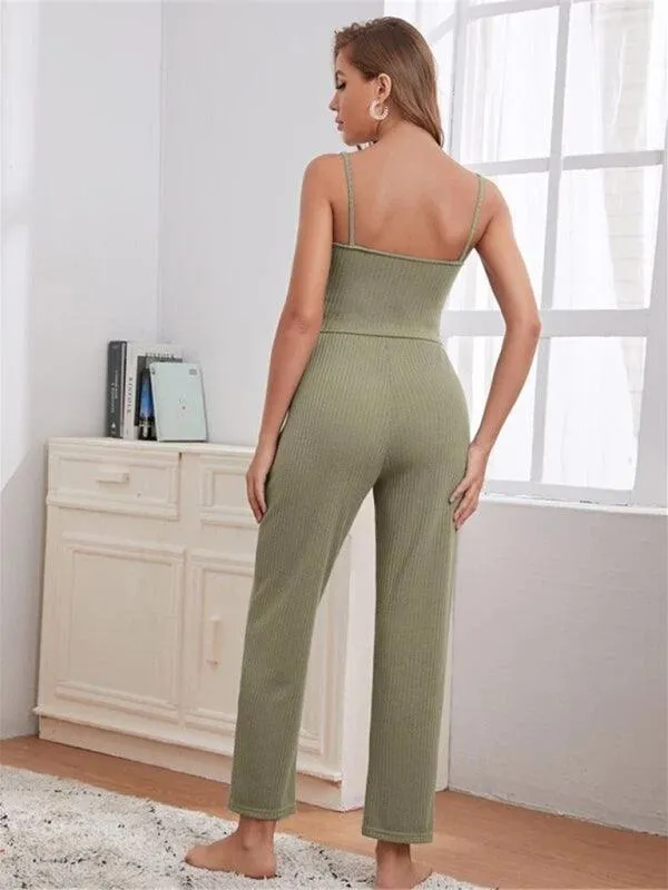 Cozy Elegance Women's Waffle Knit Lounge Set - Premium Comfort Wear