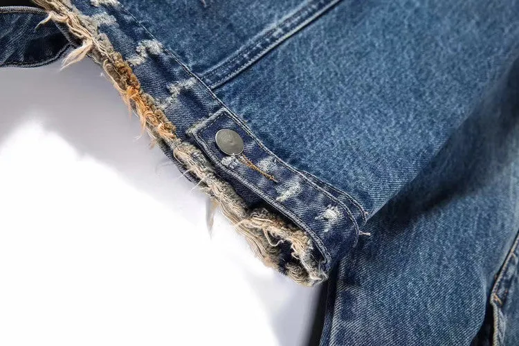 Denim jacket embroidery denim