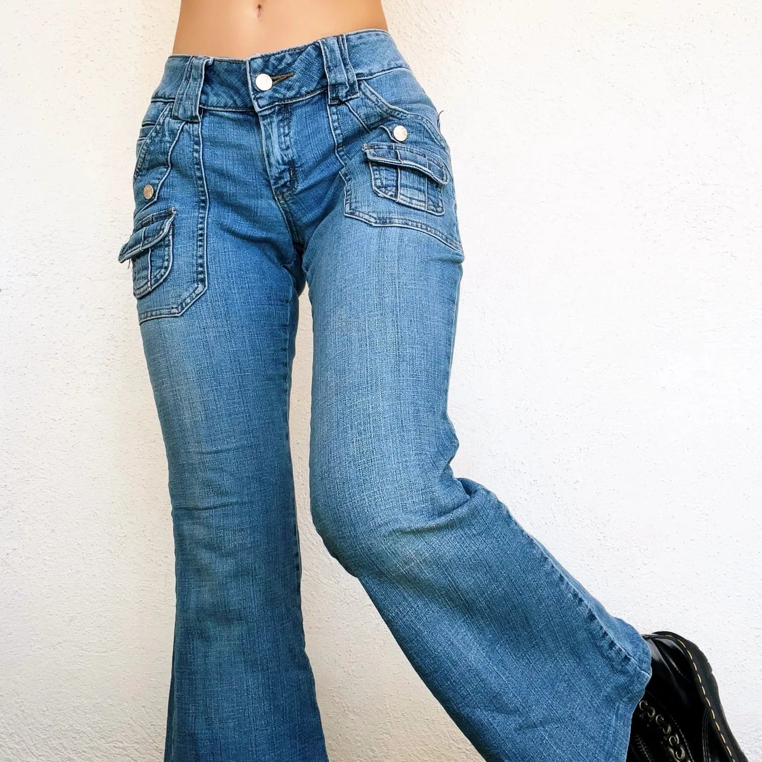 Early 2000s Cargo Flare Jeans
