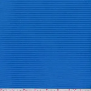 Electric Blue Pinstripe Jersey Knit Activewear Fabric