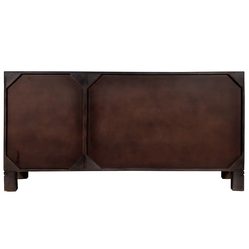 Flora Sideboard Black - Beautiful Shabby Chic Carved Wood