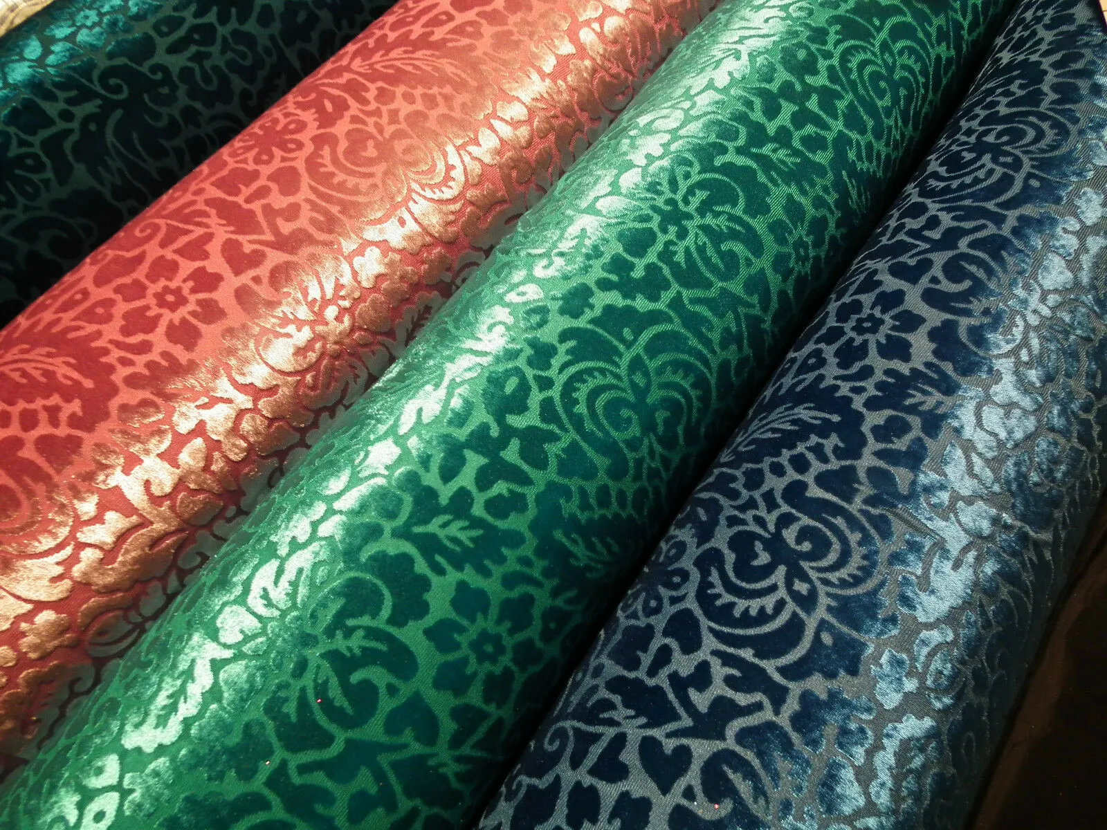 Floral Burnout 2 way stretch Jersey velvet semi transparent 58" Wide M180