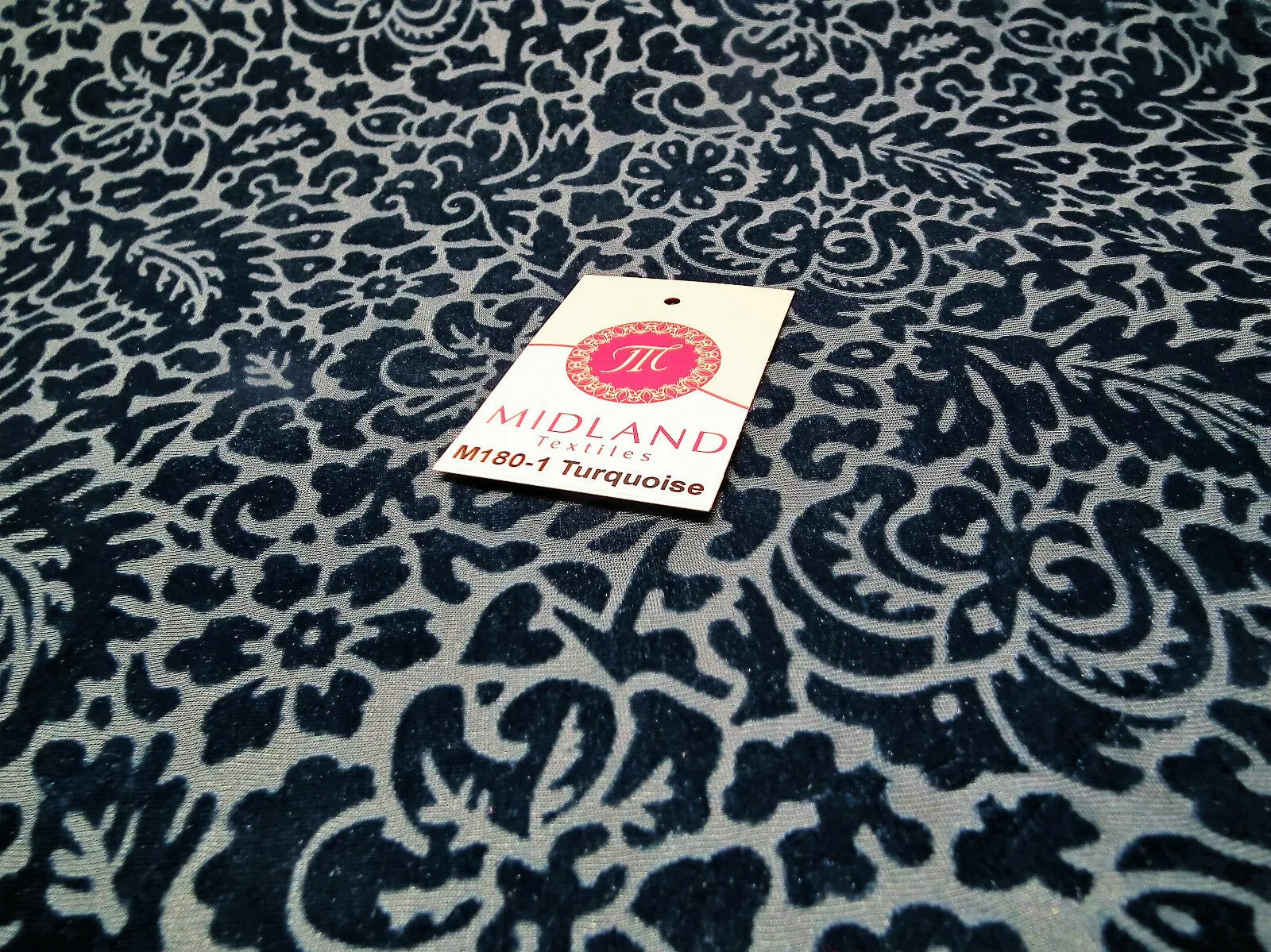 Floral Burnout 2 way stretch Jersey velvet semi transparent 58" Wide M180