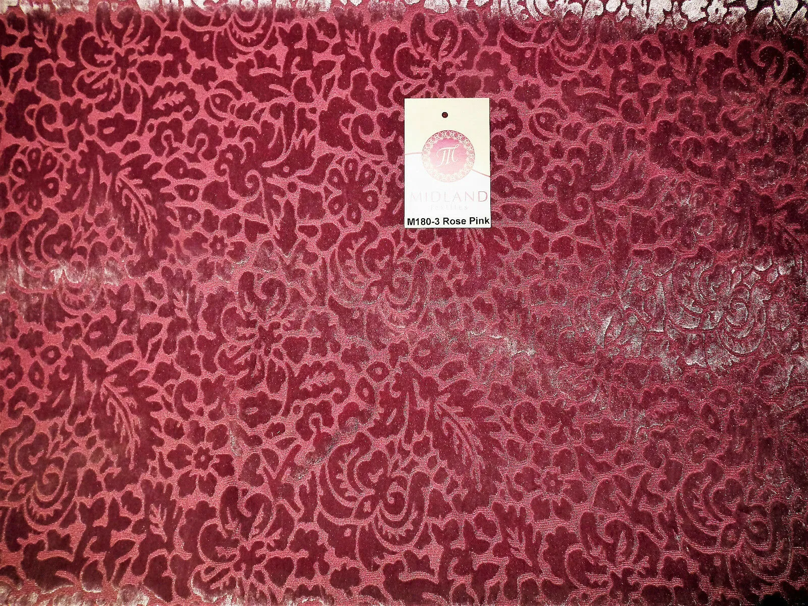 Floral Burnout 2 way stretch Jersey velvet semi transparent 58" Wide M180