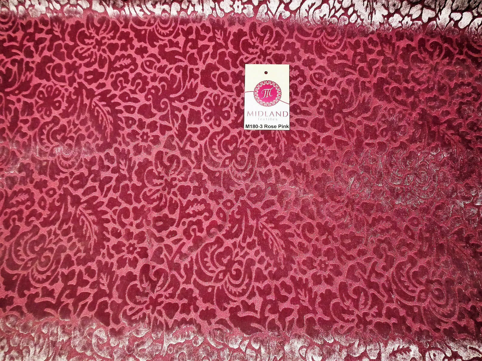 Floral Burnout 2 way stretch Jersey velvet semi transparent 58" Wide M180