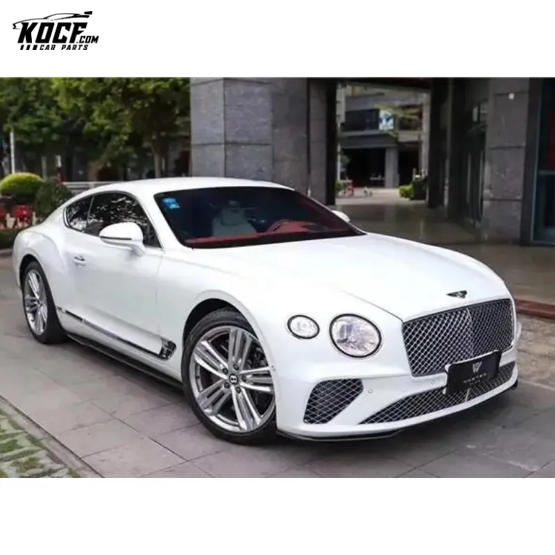 For 2020 Bentley Continental GT W12 100-year Limited style Carbon Fiber Body kit Front Bumper Lip Side Skirts Diffuser Spoiler