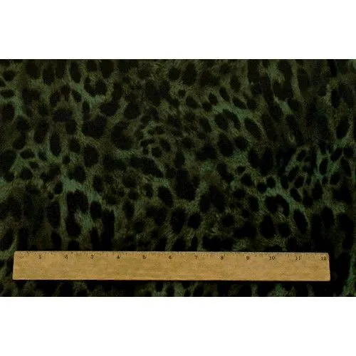 Green-Black Famous Maker Cheetah Print Stretch Tricot Swimwear Knit Fabric