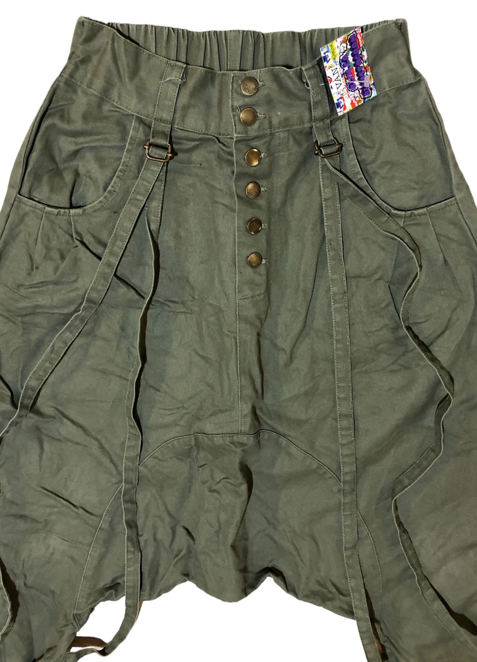 Khaki Neo Drop crotch Pant from Japan