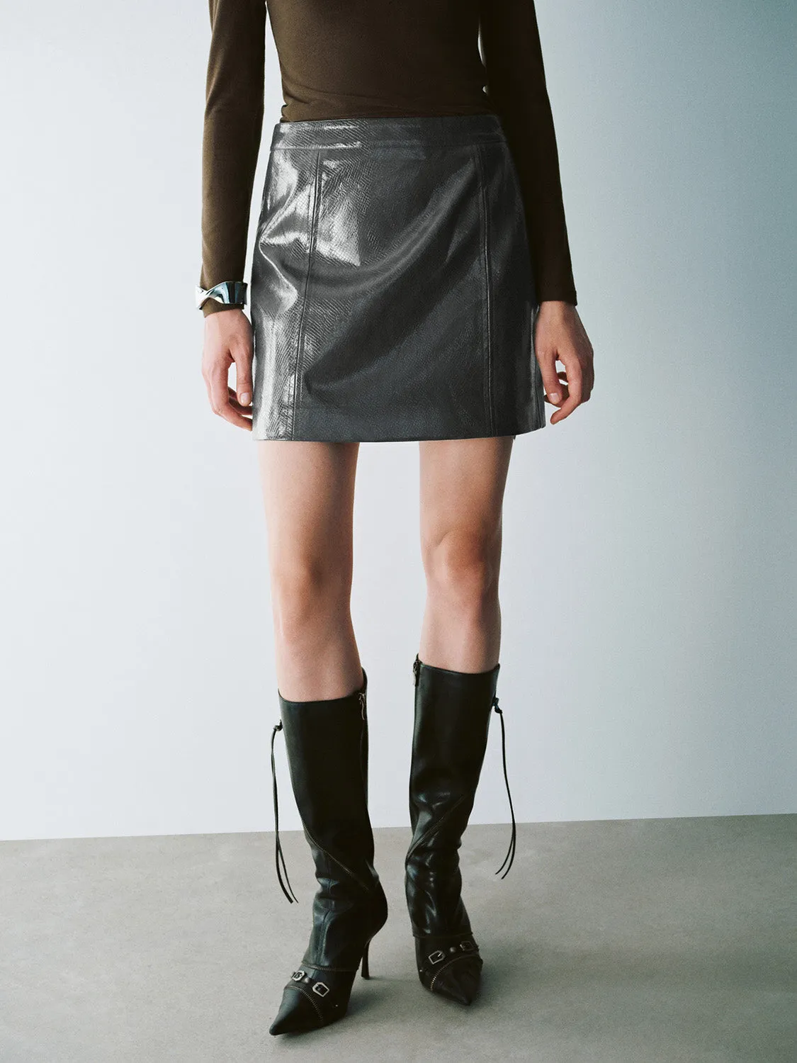 Leather Straight Skirts