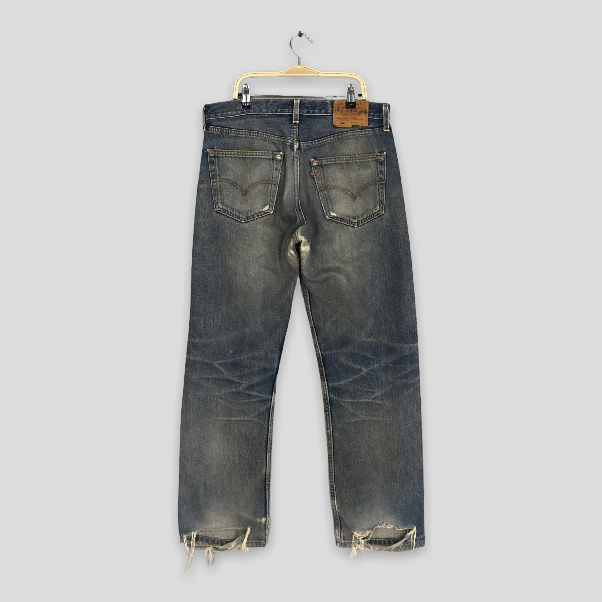 Levi's 501 Faded Distressed Jeans Size 31x29