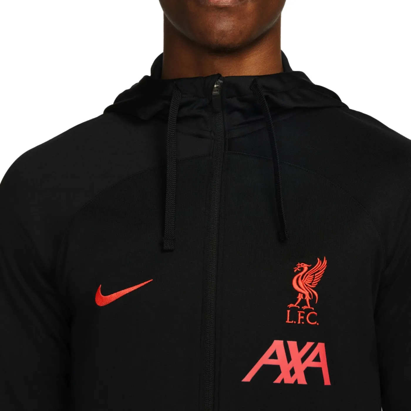 Liverpool FC black hooded presentation soccer tracksuit 2022/23 - Nike