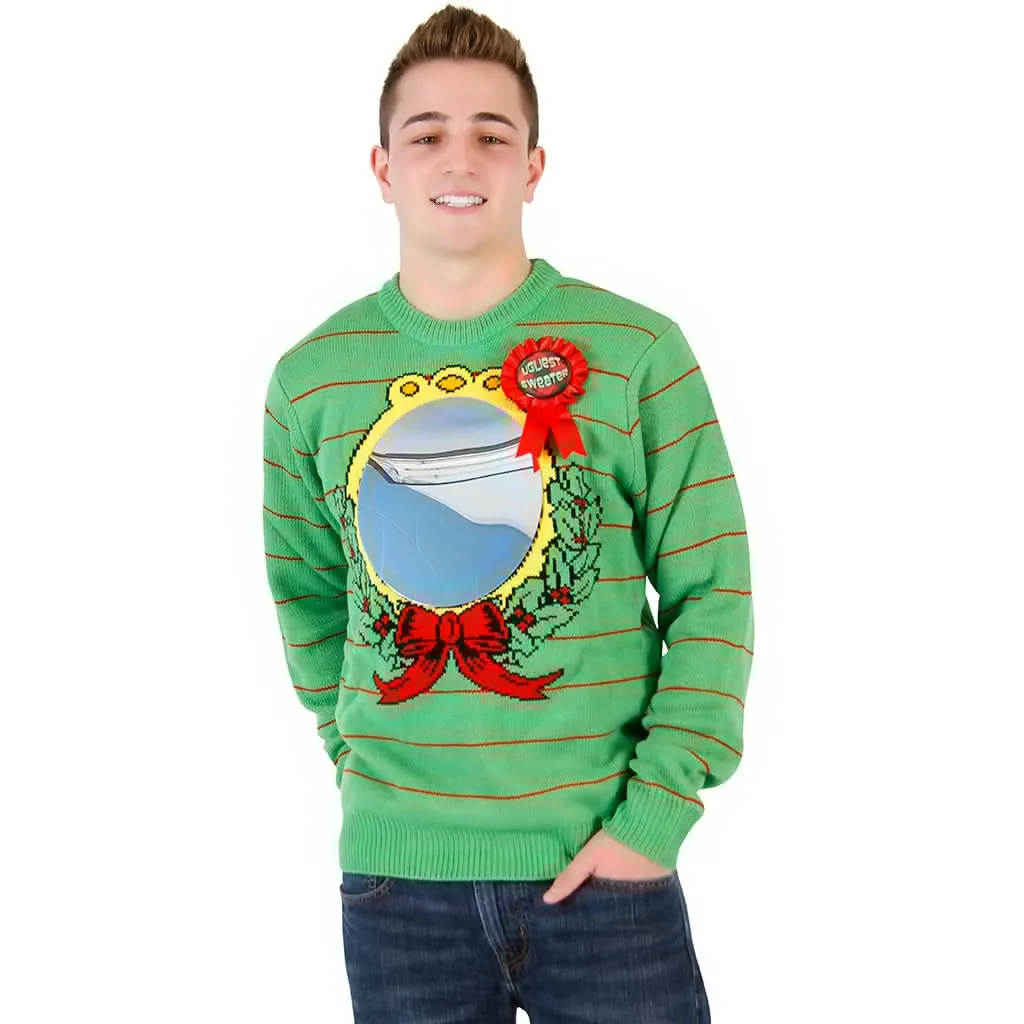 Mirror Ugliest Sweater Award Ugly Christmas Xmas Sweater