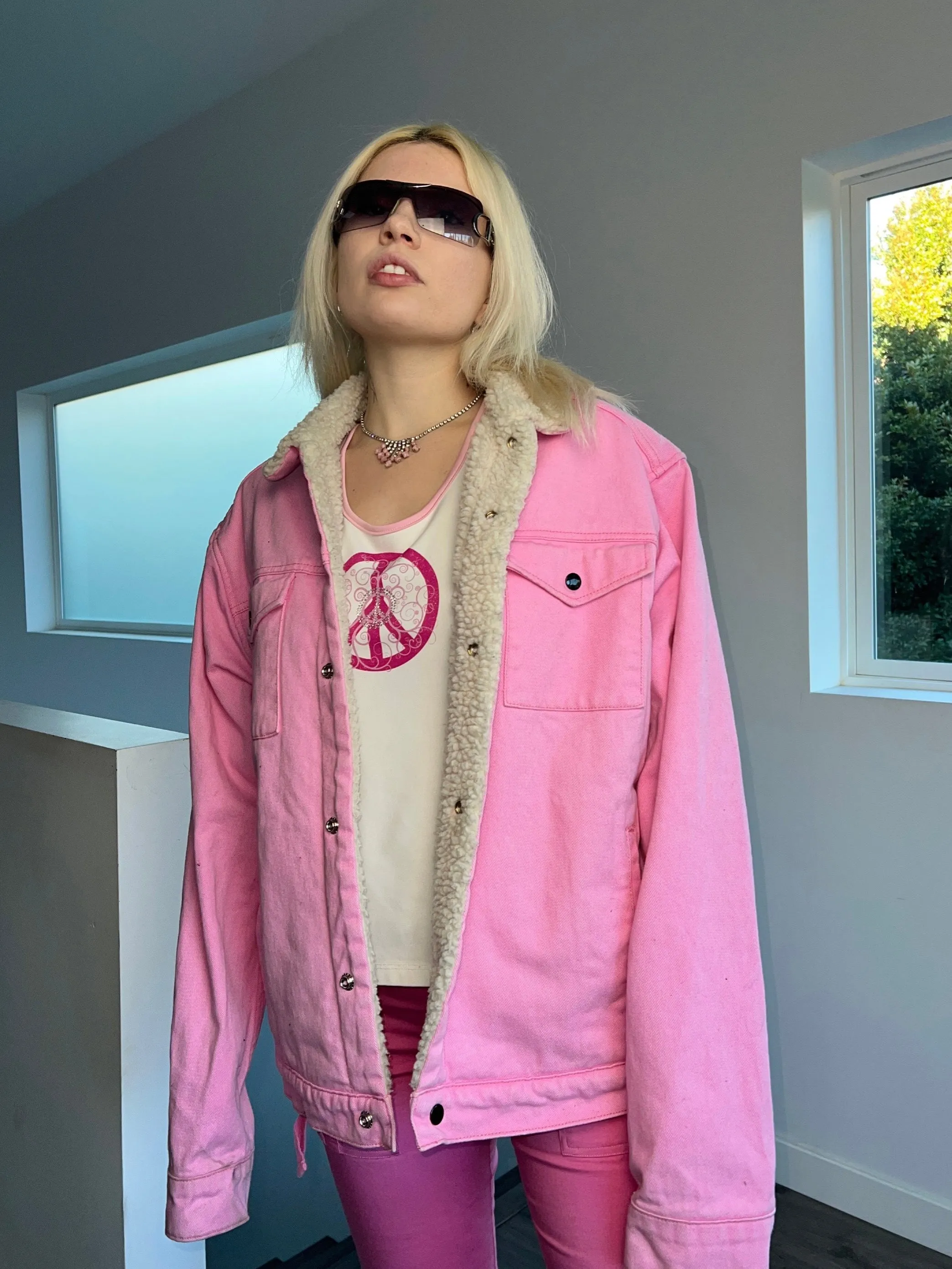 Pink Sherpa Jacket