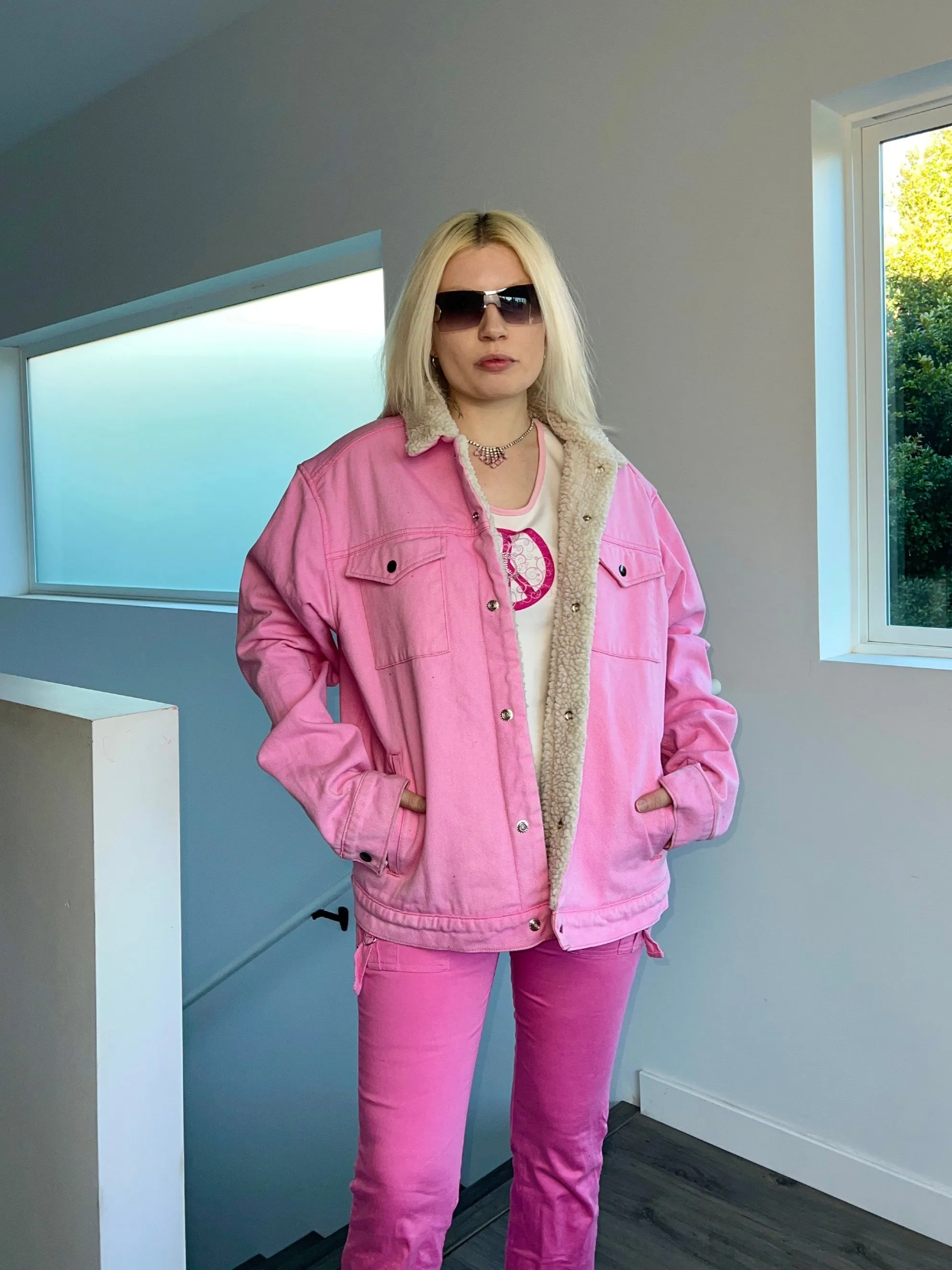 Pink Sherpa Jacket