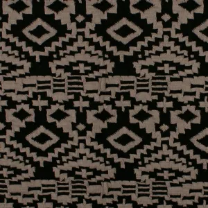Plaid and jacquard  knit - Navajo - Black