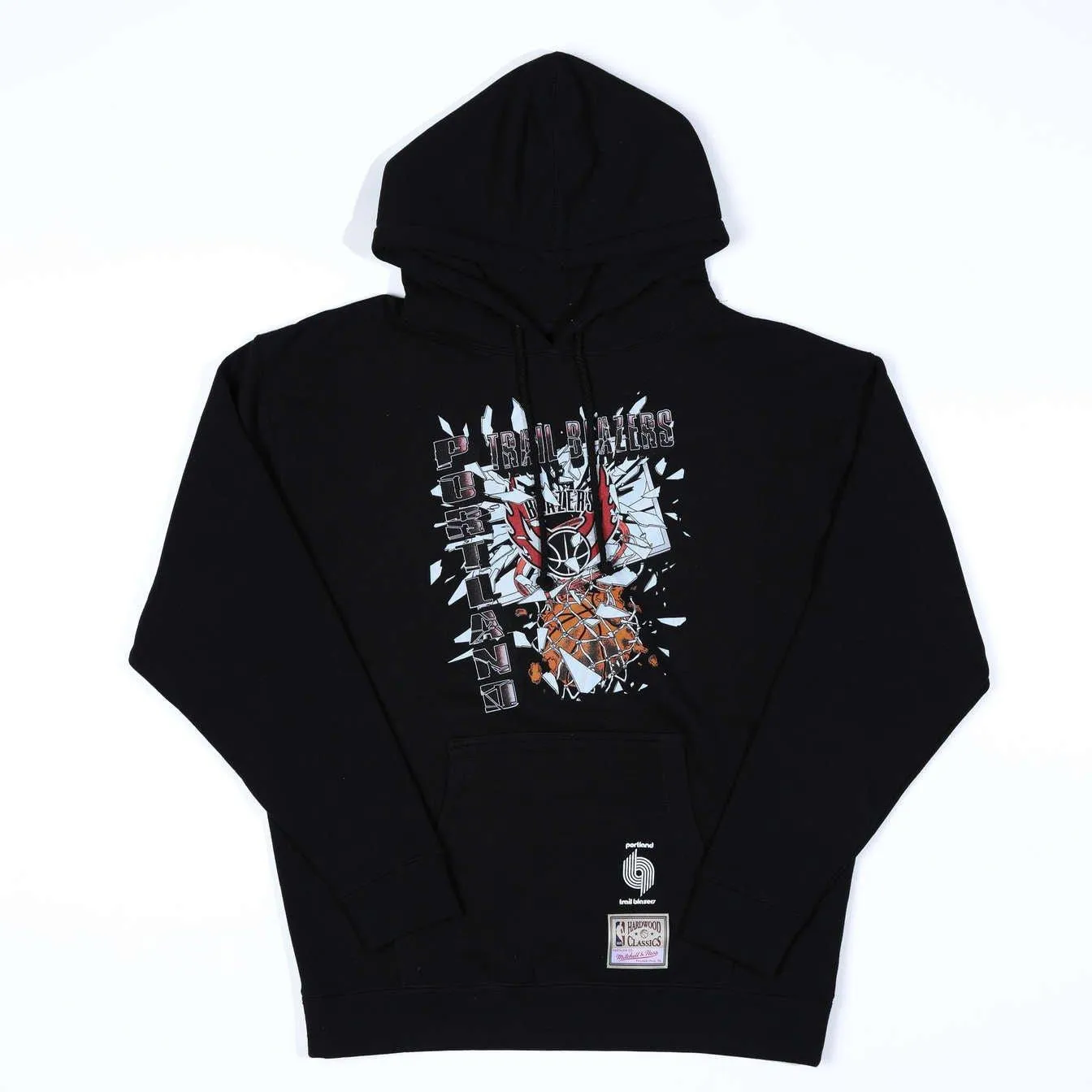 Portland Trail Blazers Mitchell & Ness Big Face Black Hoodie