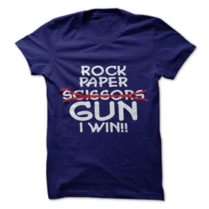 Rock Paper Scissors GUN I Win! Shirt