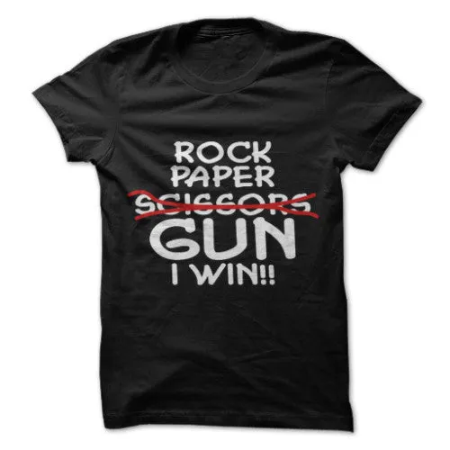 Rock Paper Scissors GUN I Win! Shirt