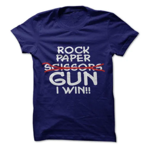 Rock Paper Scissors GUN I Win! Shirt