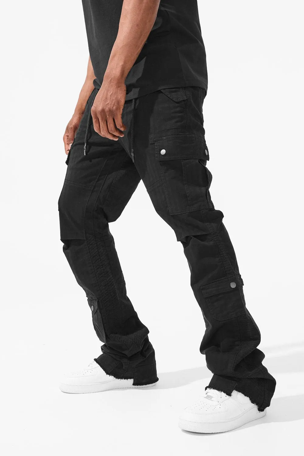 Sean Stacked - Aviation Cargo Pants (Black)