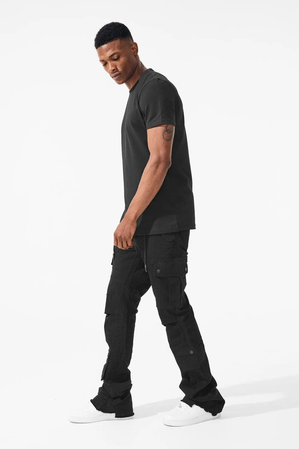 Sean Stacked - Aviation Cargo Pants (Black)