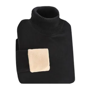 SHIFUREN Winter Thick Warm Sweaters Men Turtleneck Fleece Linned Long Sleeve Pullovers Knitwear Male Jumpers Jersey Sweaters