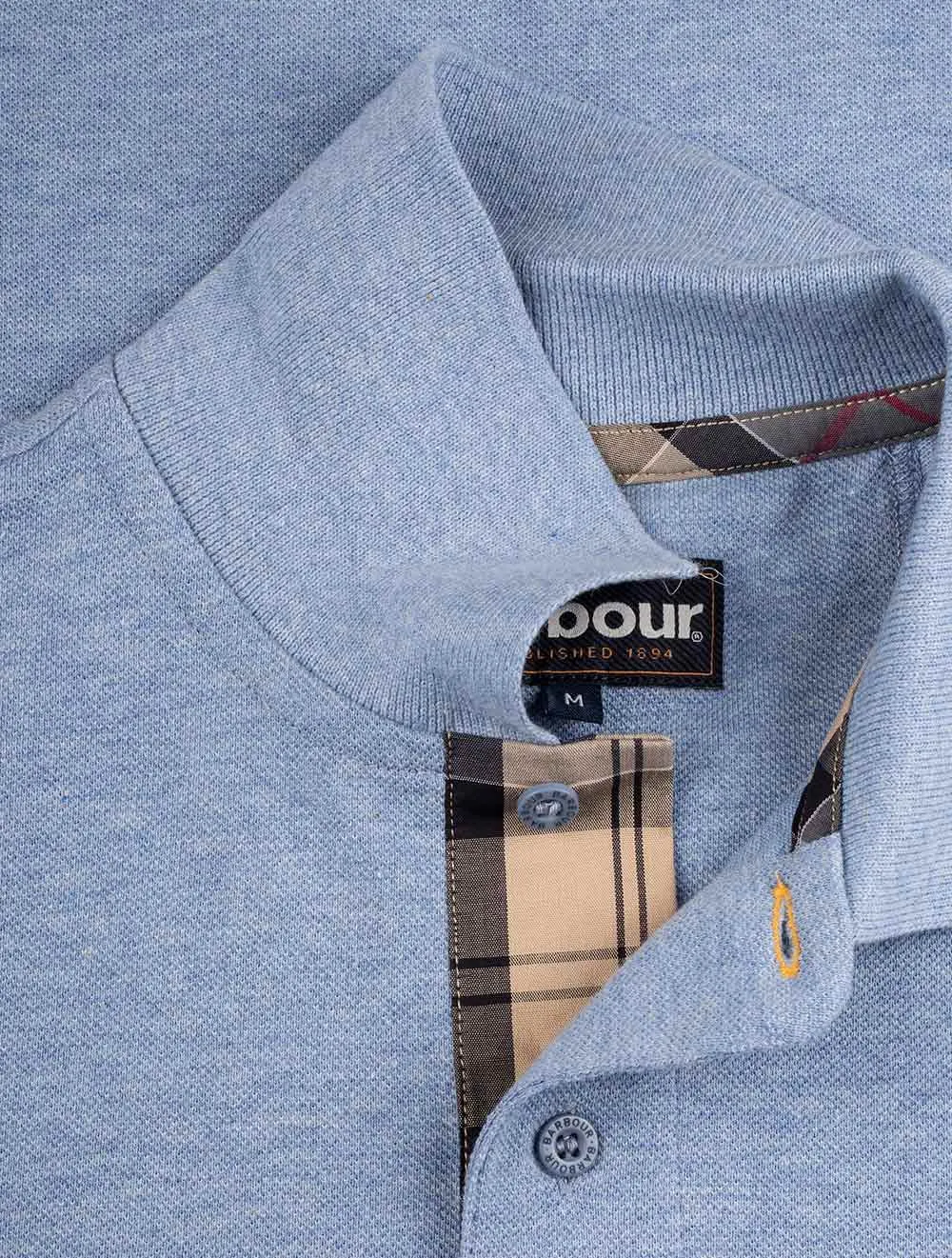 Tartan Cotton Polo Shirt Blue