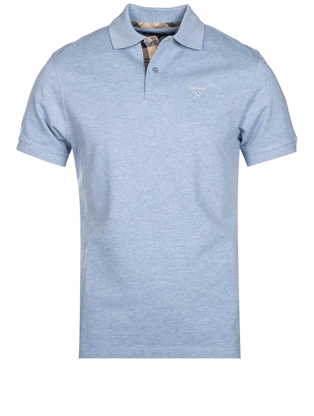 Tartan Cotton Polo Shirt Blue