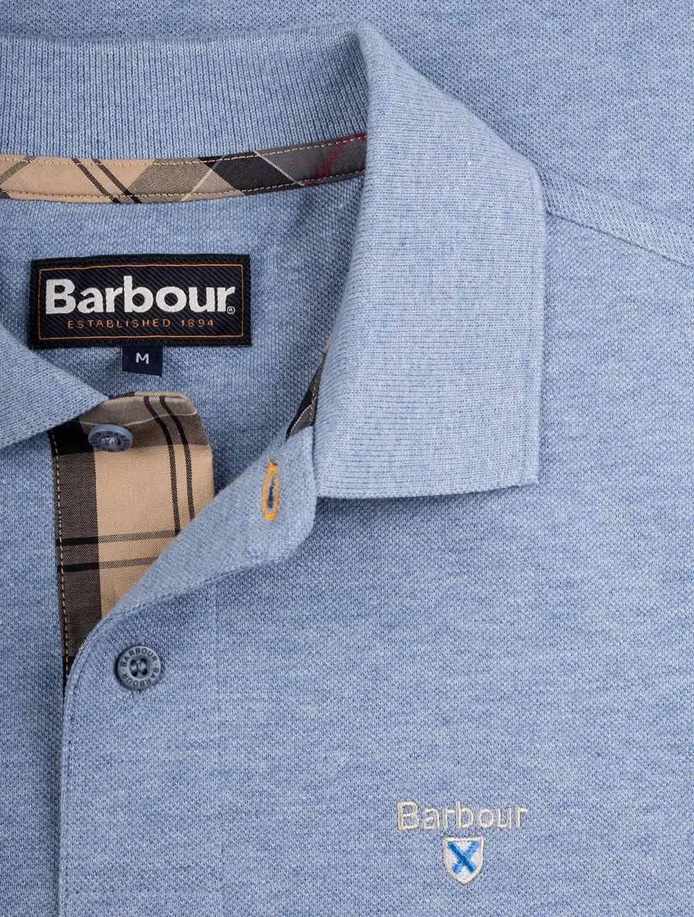 Tartan Cotton Polo Shirt Blue