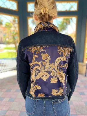 The Dark Denim Jacket / Classic Navy and Gold