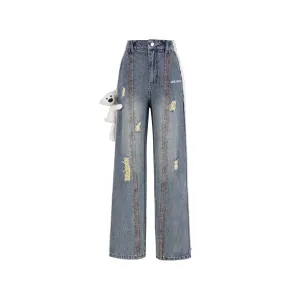 Tweed Side Stitches Jeans