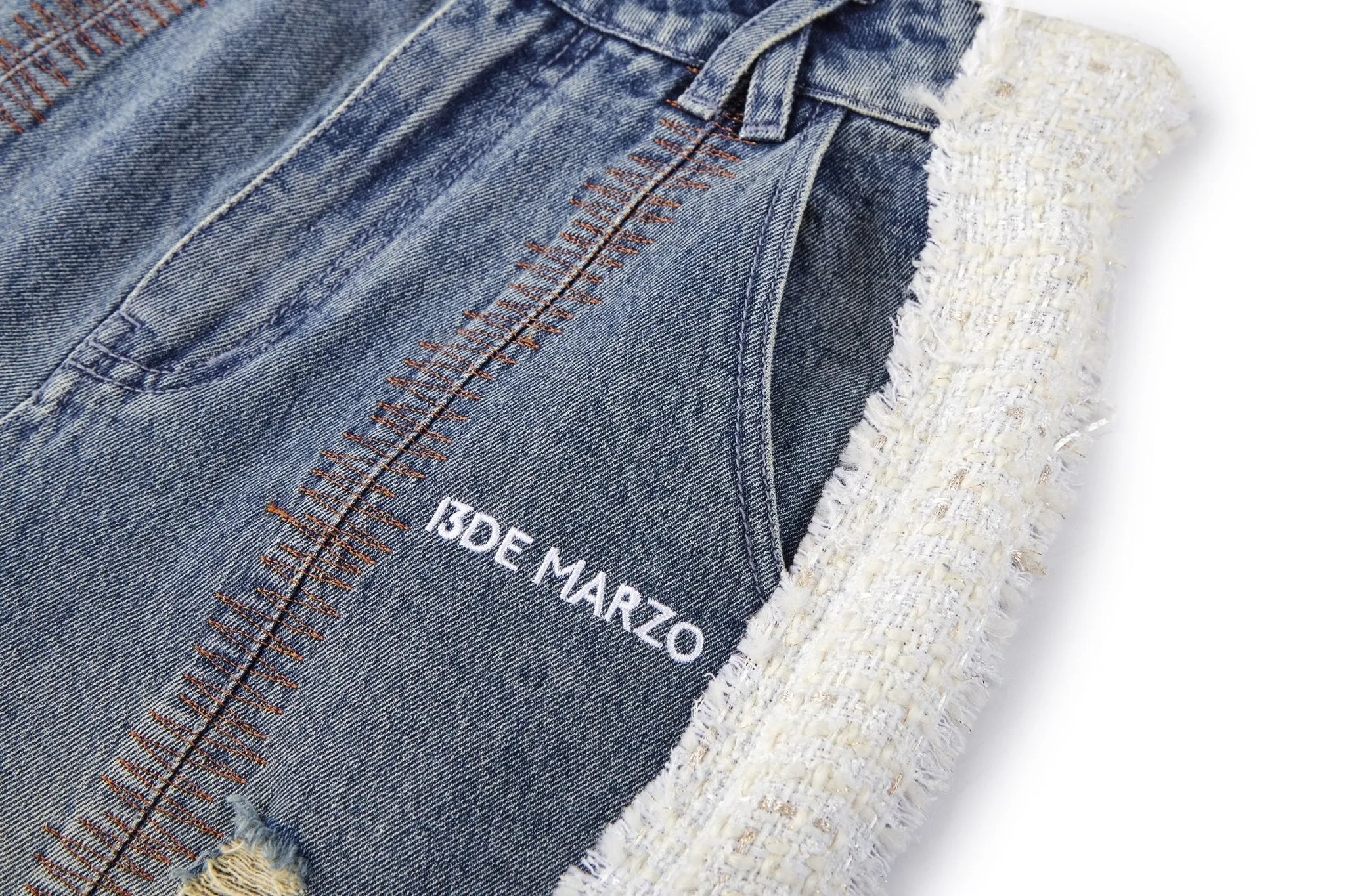 Tweed Side Stitches Jeans