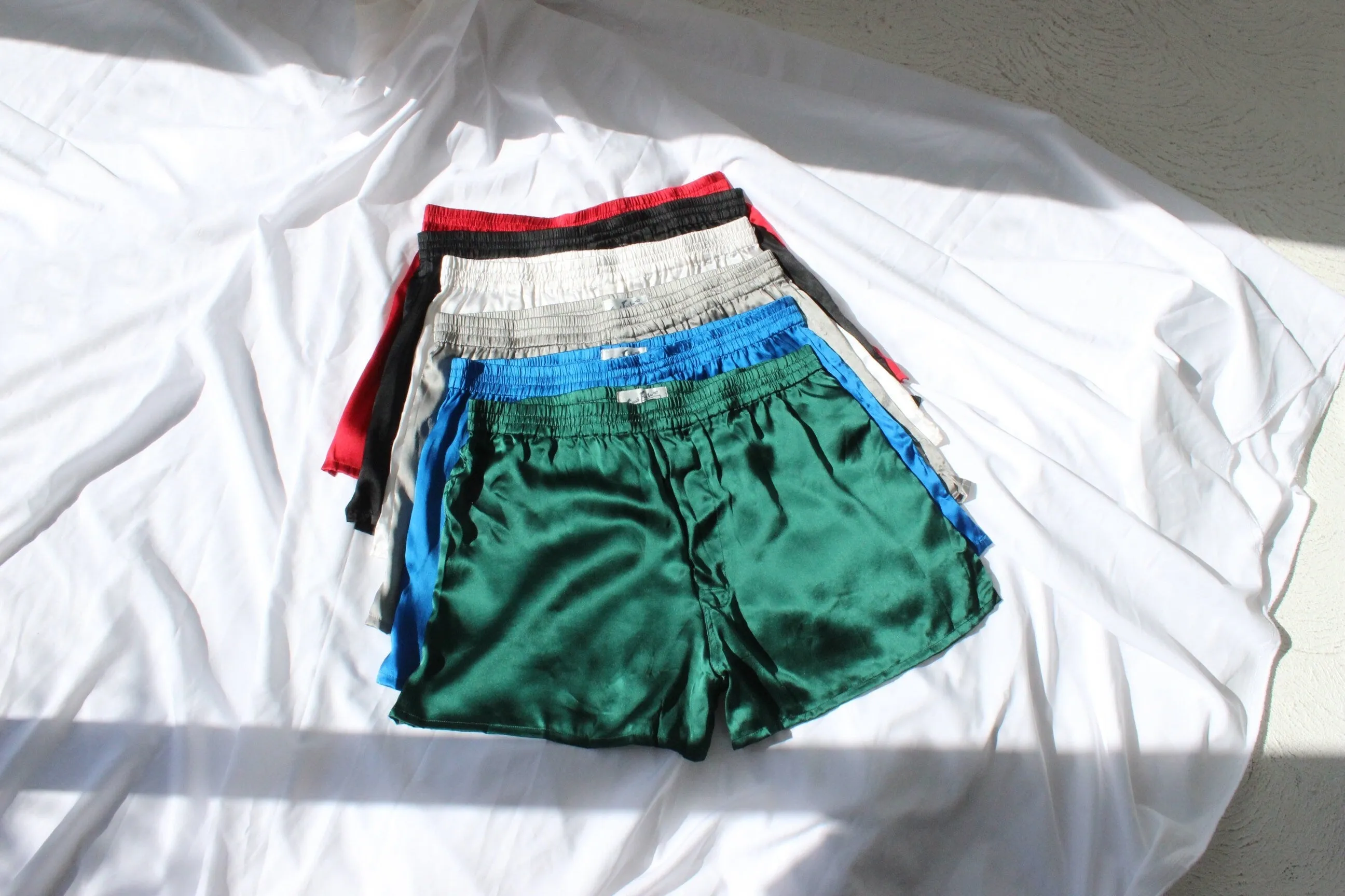 Vintage 80s PURE SILK Luxury Boxer Shorts in Black