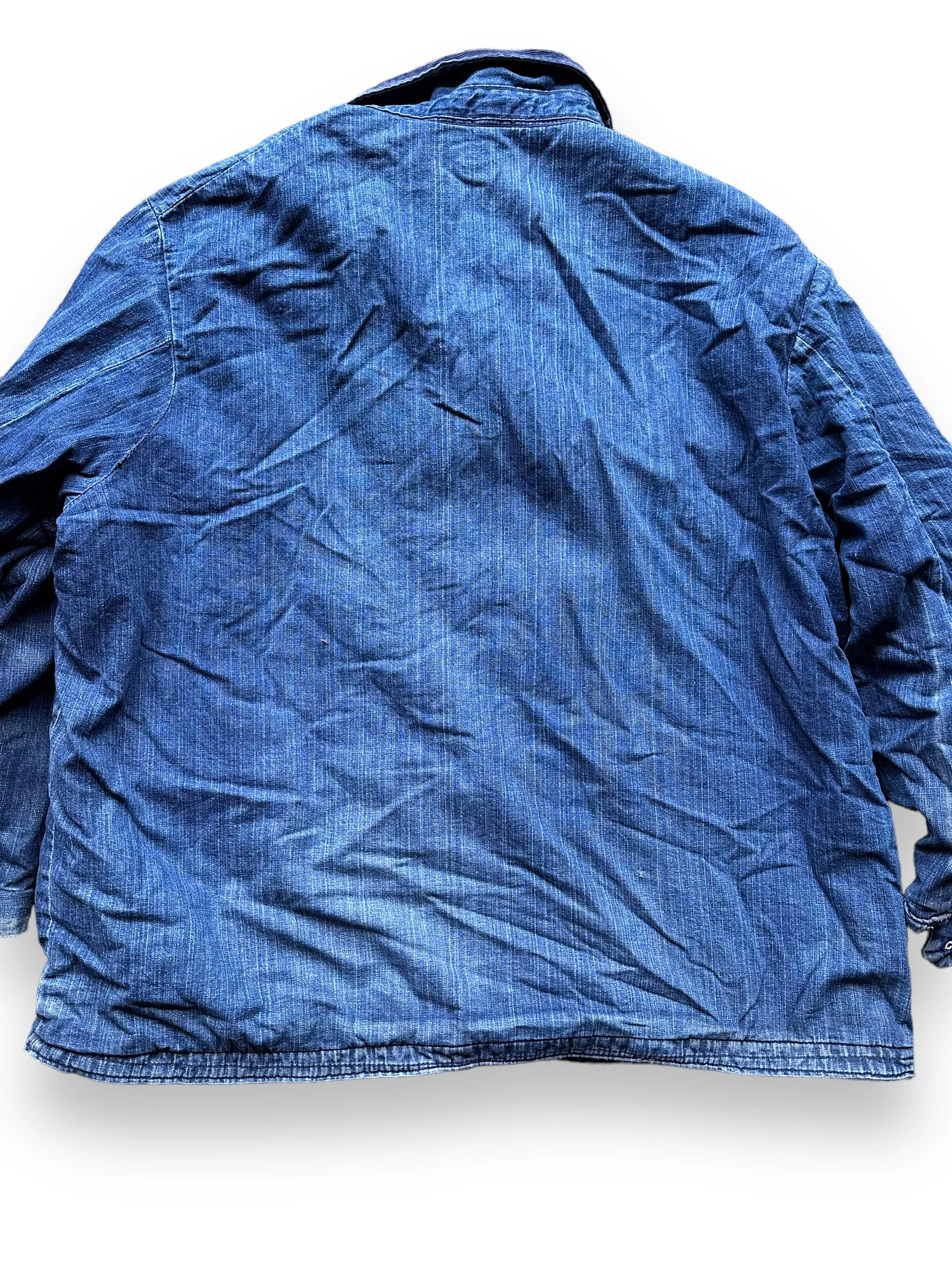 Vintage Blanket Lined Wrangler Blue Bell Chore Coat SZ 50 | Vintage Denim Jacket Seattle | Seattle Vintage Clothing