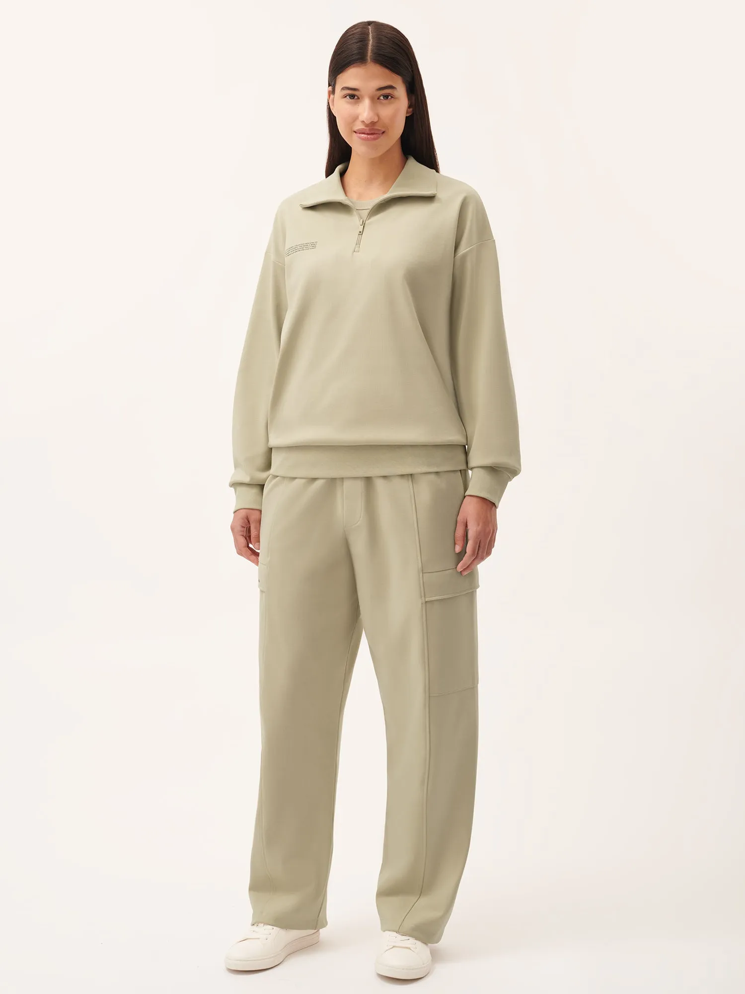 Womens DNA Double Jersey Cargo Trousers—maitake beige