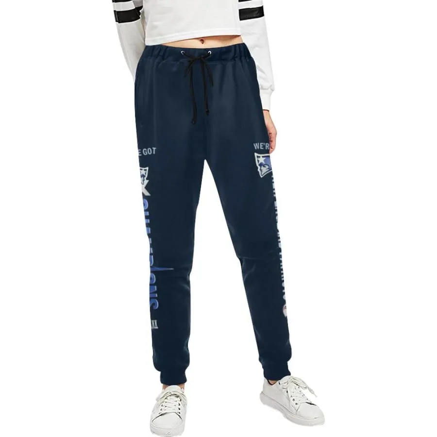 Women's New england patriots 6x champions Sweatpants Navy Blue|Nfl SB LIII Jogger Pants|Baggy Slacks